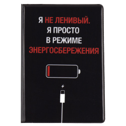 Обложка  для паспорта ПВХ, цвет черный КОКОС Энергосбережение 232598