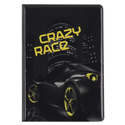 Обложка  для паспорта ПВХ, цвет черный КОКОС Speed Racing 232602