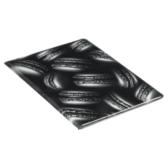 Обложка  для паспорта, ПВХ, цвет черный, КОКОС, Black macaroons, 252164