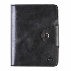 Обложка для автодокументов натуральная кожа, 2 открытых кармана, карман с защитой Rfid,, цвет черный Domenico Morelli Domenico Morelli FR-ODO08-D1rF