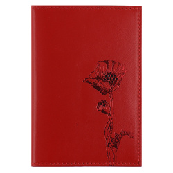 Обложка для автодокументов натуральная кожа, 2 открытых кармана, цвет красный Borasco Maquis BR-OD01-K07-L01