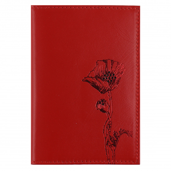 Обложка для автодокументов натуральная кожа, 2 открытых кармана, цвет красный Borasco BR-OD01-K07-L01