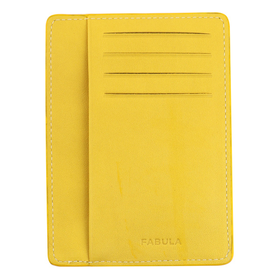 Обложка для автодокументов натуральная кожа, цвет желтый Befler BV.76/1.CN
