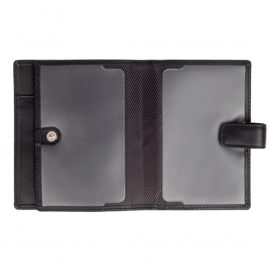 Обложка для автодокументов натуральная кожа, 1 открытый карман, цвет черный Askent BV.102.BG