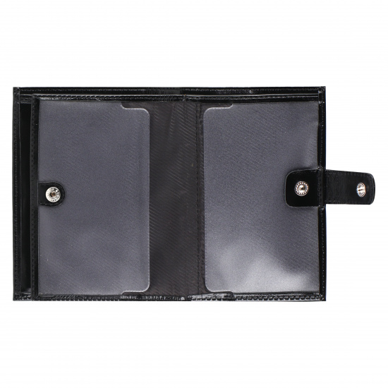 Обложка для автодокументов натуральная кожа, 1 открытый карман, цвет черный Fabula BV.8/1.OR.