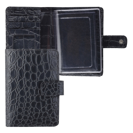Обложка для автодокументов натуральная кожа, 1 открытый карман, цвет серый Grand Croco Nile 02-033-3210