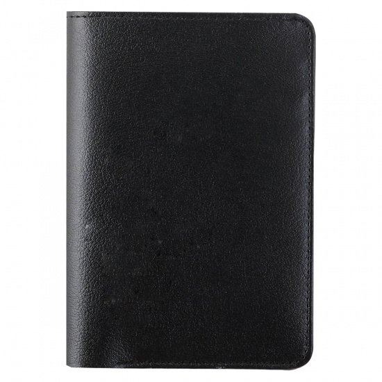 Обложка для автодокументов натуральная кожа, 1 открытый карман, цвет черный Grand 02-026-0713