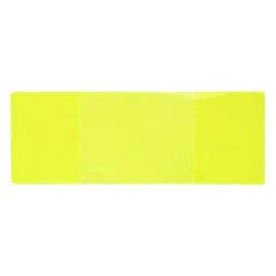 Обложка для удостоверения ПВХ, 8*11 см, цвет неон желтый ДПС 1832-912