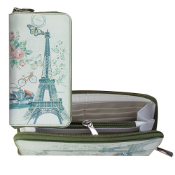 Портмоне женс кожа Paris 11*19 PJ.165.-7./PJ.165.SP. молн белый