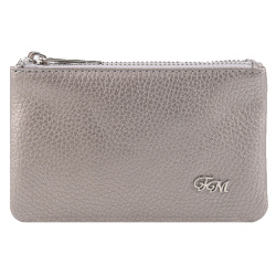 Портмоне женское, натуральная кожа, 8*14 см, серебро, Franchesco Mariscotti, Альянс, 0-741FM