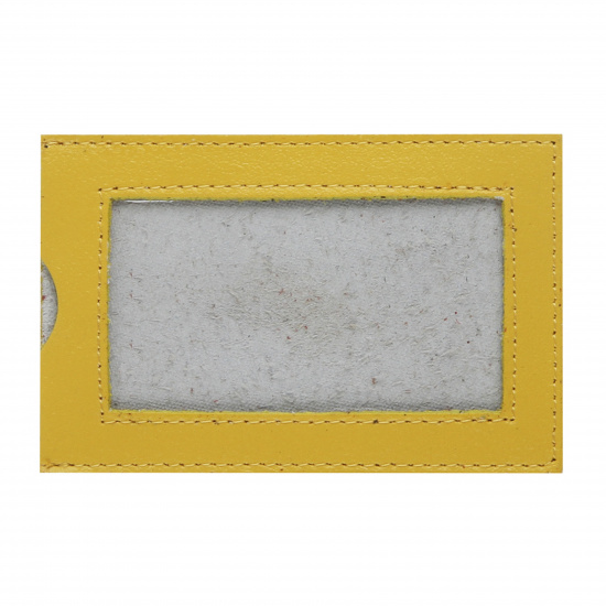 Футляр для проездного документа натуральная кожа, 65*100 мм, цвет желтый Grand 02-037-0730