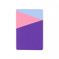 Картхолдер для двух карт ПВХ, 65*98 мм, цвет фиолетовый/цветной ДПС 2973.С.ТР-110