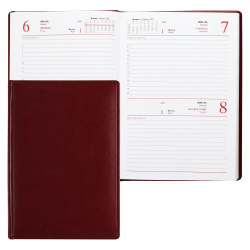Ежедневник датированный 2022 год, А5, 176 листов, книжный переплет, цвет бордовый Sarif Classic Hatber 176ЕдД5_00406