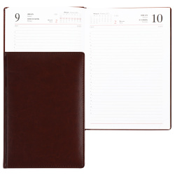 Ежедневник датированный 2022 год, А5, 176 листов, книжный переплет, цвет коричневый Sarif Classic Hatber 176ЕдД5_00404