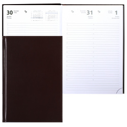 Ежедневник датированный 2023 год, А5, 176 листов, книжный переплет, цвет коричневый Visa Attomex 2232374