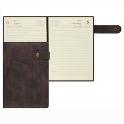 Ежедневник, датированный 2026 год, А5, твердый картон 7Бц, кожзам, поролон, 176 листов, цвет коричневый, Soft, FIORENZO, 231278