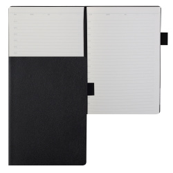 Ежедневник, недатированный, А5, интегральная, кожзам, 128 листов, цвет черный, Grand, BrunoVisconti, 3-774/01