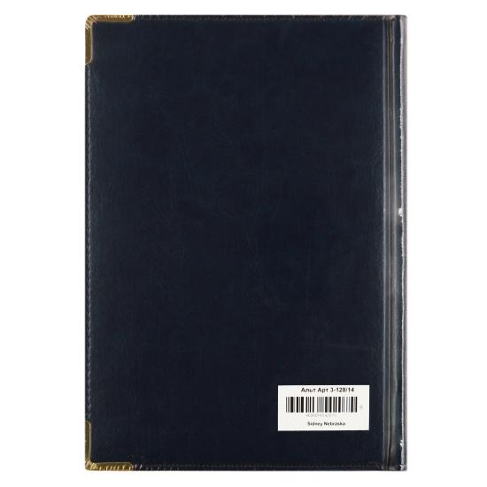 Ежедневник недатированный, А5, твердый картон 7Бц, кожзам, поролон, 136 листов, цвет синий Sidney Nebraska BrunoVisconti 3-128/14