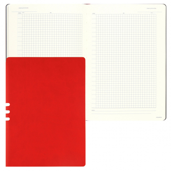 Ежедневник недатированный, А5, интегральная, кожзам, 160 листов, цвет красный MADRID BrunoVisconti 3-227/05