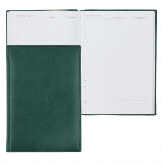 Ежедневник недатированный, А5, 128 листов, книжный переплет, цвет зеленый Sorrento Planograf С2616-149