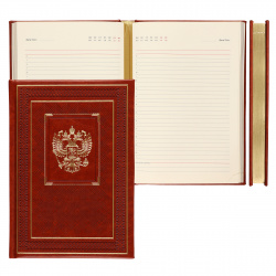 Ежедневник недатированный, А5, 168 листов, книжный переплет, цвет коричневый Символика FIORENZO 216523