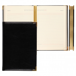 Ежедневник недатированный, А5, 168 листов, книжный переплет, цвет черный Classic FIORENZO 216532