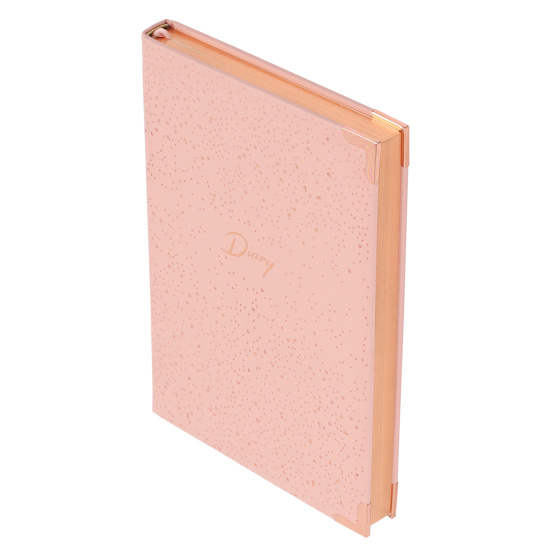 Ежедневник недатированный, А5, твердый картон 7Бц, кожзам, поролон, 168 листов, цвет розовый Shine FIORENZO 213323
