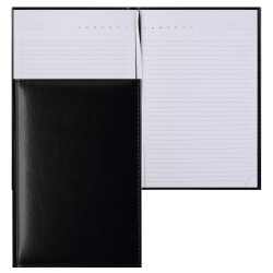 Ежедневник, недатированный, А5, твердый картон 7Бц, кожзам, поролон, 136 листов, цвет черный, Visa, Attomex, 2034624