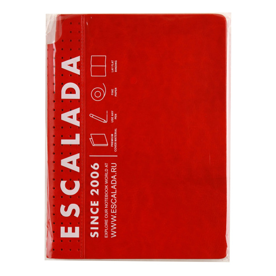 Ежедневник недатированный, А5, твердый картон 7Бц, кожзам, 160 листов, цвет красный Сариф Escalada 63984