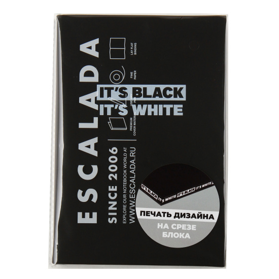 Ежедневник недатированный, А5, твердый картон 7Бц, кожзам, 160 листов, цвет черный Софт-тач Escalada 63979