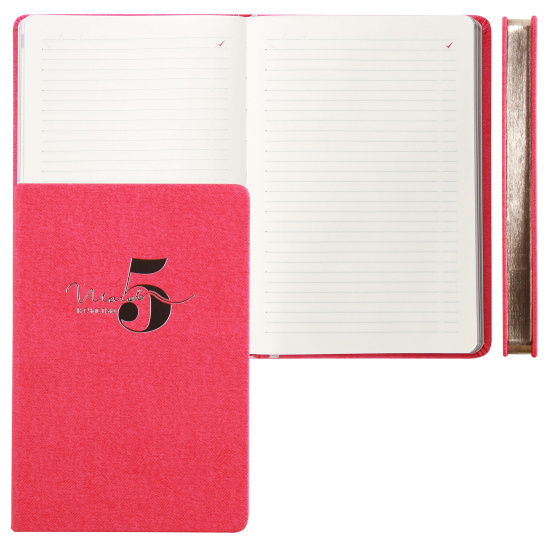 Ежедневник недатированный, А5, твердый картон 7Бц, кожзам, 160 листов, цвет розовый Escalada 63970