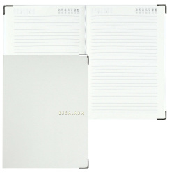 Ежедневник, недатированный, А6, интегральная, кожзам, 160 листов, цвет белый, Анри, Escalada, 70686