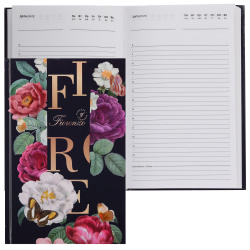 Ежедневник А5 н/д тв обл 7Бц 80л FIORENZO Цветочный вернисаж глянц лам 253134