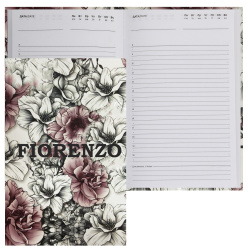 Ежедневник А5 н/д тв обл 7Бц 80л FIORENZO Цветочный шик глянц лам 253141