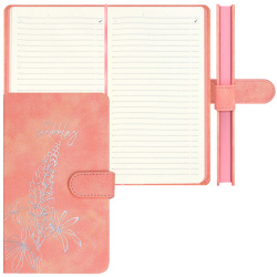 Ежедневник, недатированный, А6, твердый картон 7Бц, кожзам, 120 листов, цвет розовый, Тиволи, Escalada, 70677