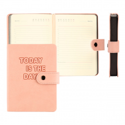 Ежедневник недатированный, А6, твердый картон 7Бц, кожзам, 168 листов, цвет розовый Pastel FIORENZO 213365