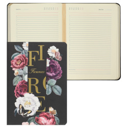 Ежедневник А6 н/д интегр к/з 168л FIORENZO Цветочный вернисаж тонир 2ляссе зол срез тисн фольг карм 253052 с рисунком