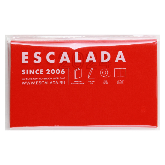 Еженедельник (планинг) Кассандра датированный 2024 год, 85*145 мм, твердый картон 7Бц, кожзам, 64 листа, красный Escalada 63871