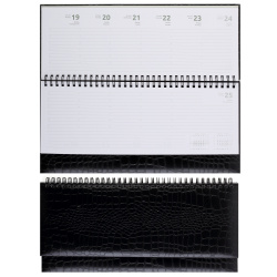 Планинг, Arkona, датированный 2026 год, 142*294 мм, твердый картон 7Бц, бумвинил, поролон, 64 листа, черный, Attomex, 2239671