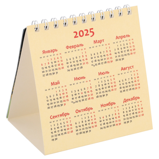 Календарь 2024г домик, перекидной, 101*101 мм, на спирали Квадрат Год Дракона Hatber 12КД6гр_29031