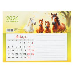 Календарь настенный 2026г, магнитный, отрывной, 150*200 мм, склейка, Символ года, Квадра, 9390