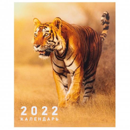 Календарь 2022 настенный магнитный, отрывной, 108*145мм, склейка Год тигра-15 Проф-Пресс КМ-0316