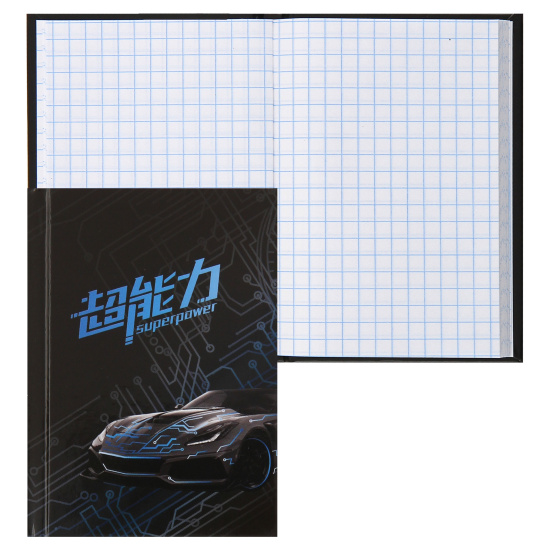 Книжка записная А7 (75*105 мм), 48 листов, клетка, склейка, твердый картон 7Бц Драйв КОКОС 241088