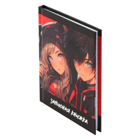 Книжка записная А7 (75*105 мм), 48 листов, клетка, склейка, твердый картон 7Бц Anime teens КОКОС 241616