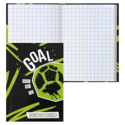 Книжка записная А7 (75*105 мм), 64 листа, клетка, склейка, твердый картон 7Бц Goal КОКОС 241101