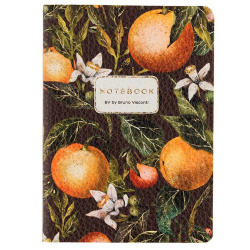 Книжка записная А6 (105*148) 60л линия обл мягк к/з BrunoVisconti Флора Апельсины тонир 7-60-1316/17