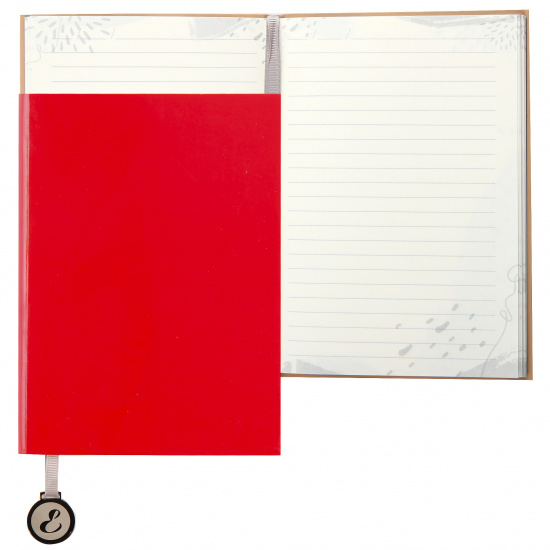 Книжка записная А6 (105*150 мм), 80 листов, линия, книжный переплет, интегральная, кожзам Escalada 57566