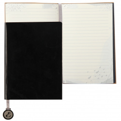 Книжка записная А6 (105*150 мм), 80 листов, линия, книжный переплет, интегральная, кожзам Escalada 57565