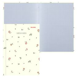 Книжка записная, А6, 105*150 мм, 96 листов, клетка, склейка, твердый картон 7Бц, Нежные цветочки-10, Проф-Пресс, 96-7725