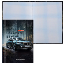 Книжка записная, А6, 105*150 мм, 96 листов, клетка, склейка, твердый картон 7Бц, Авто и природа - 11, Проф-Пресс, ЗК96-0083